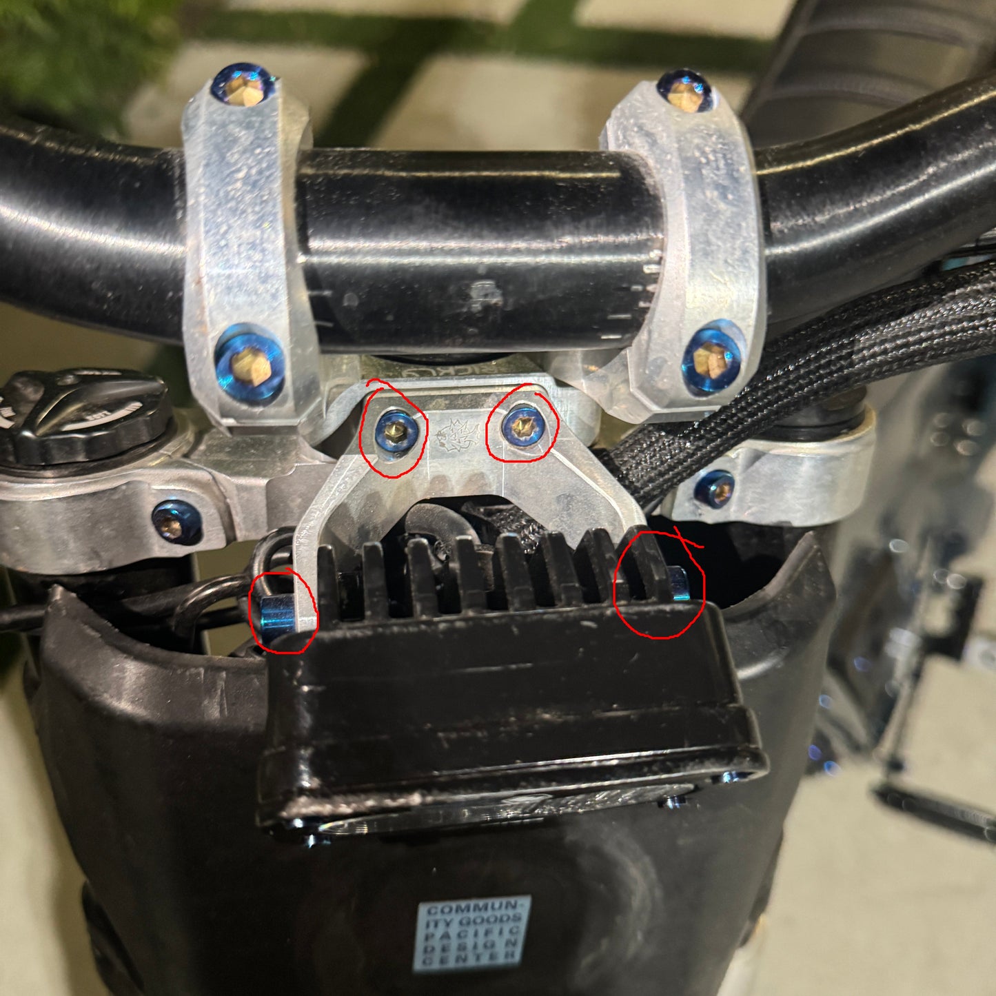 Titanium Baja Light Mounting Bolts Set