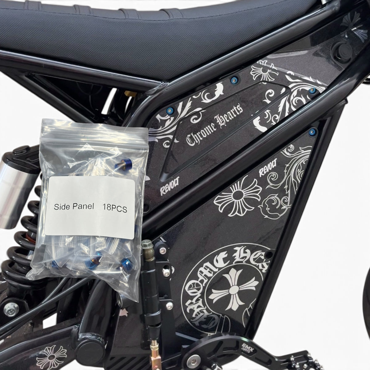 Heybike Villain Side panel titanium bolts