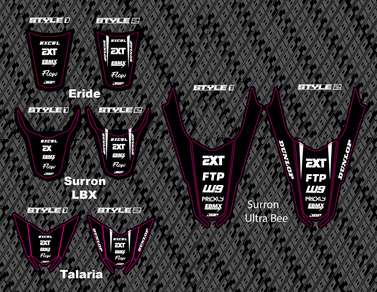 Predesigned E-Bike Rear Fender Decal